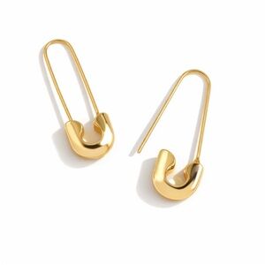 New! Gold Safety Pin Earrings (1045) NWOT